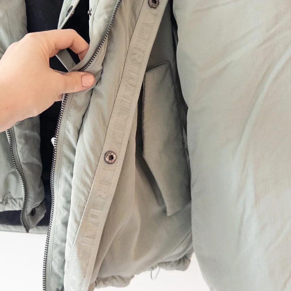 Daily Paper Joel Puffer Jacket Hooded Coat Iceberg Green (Never Worn) S